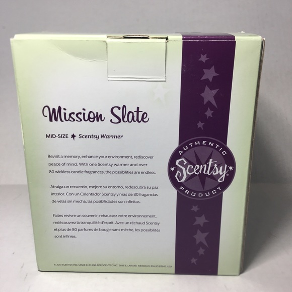 Scentsy Mission Slate Mid Size Warmer with box - Picture 4 of 11